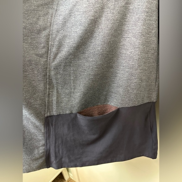 LOGO Navy Open Front Cardigan French Terry Waterfall Size Large lagenlook - Picture 6 of 9